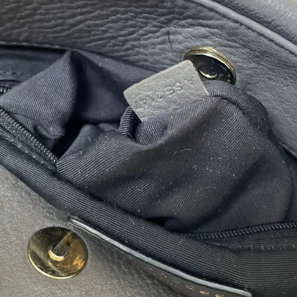 Marc Jacobs New York Hillier Gray Pebbled Leather Hobo Shoulder Bag Handbag